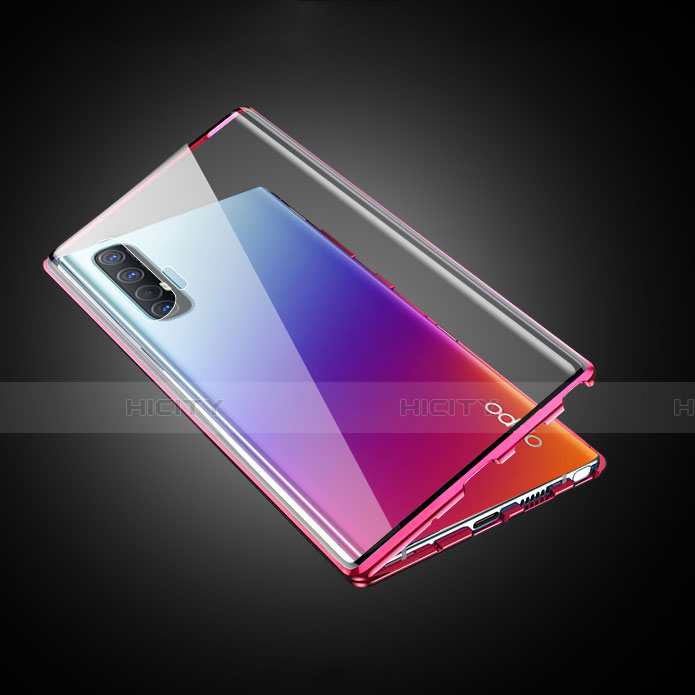 Funda Bumper Lujo Marco de Aluminio Espejo 360 Grados Carcasa T01 para Oppo Reno3 Pro