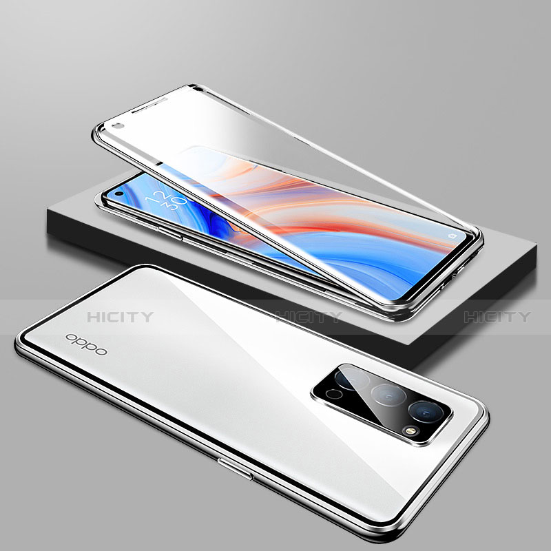 Funda Bumper Lujo Marco de Aluminio Espejo 360 Grados Carcasa T01 para Oppo Reno4 5G