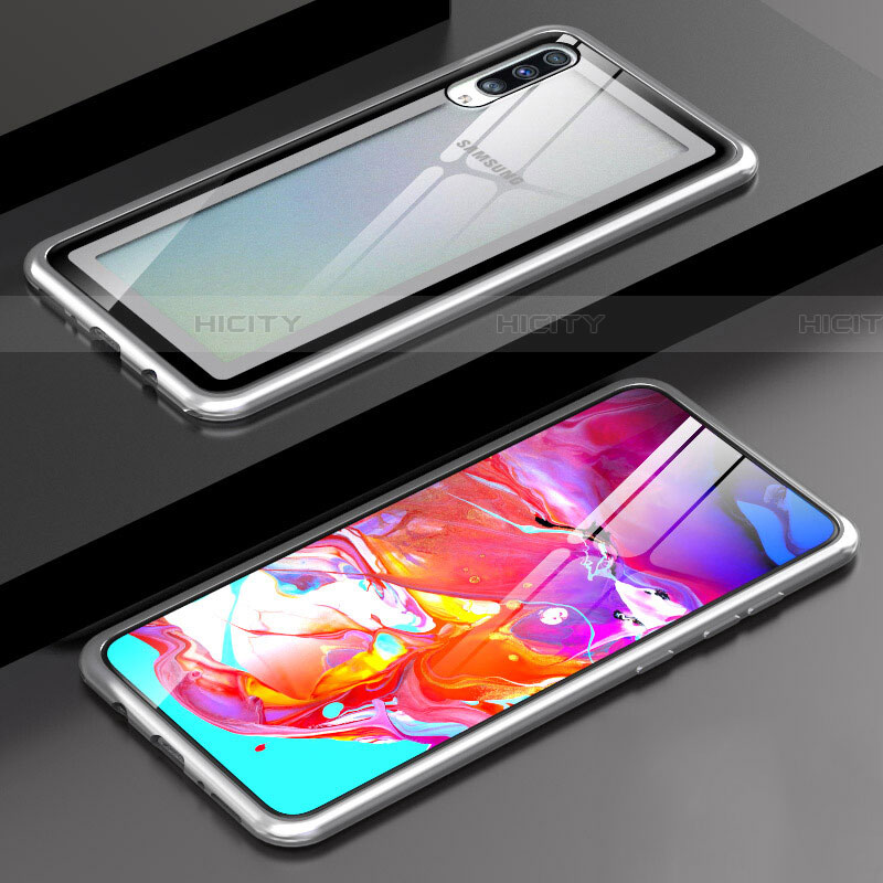 Funda Bumper Lujo Marco de Aluminio Espejo 360 Grados Carcasa T01 para Samsung Galaxy A70