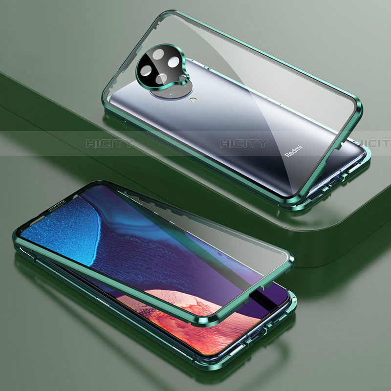 Funda Bumper Lujo Marco de Aluminio Espejo 360 Grados Carcasa T01 para Xiaomi Redmi K30 Pro 5G Verde