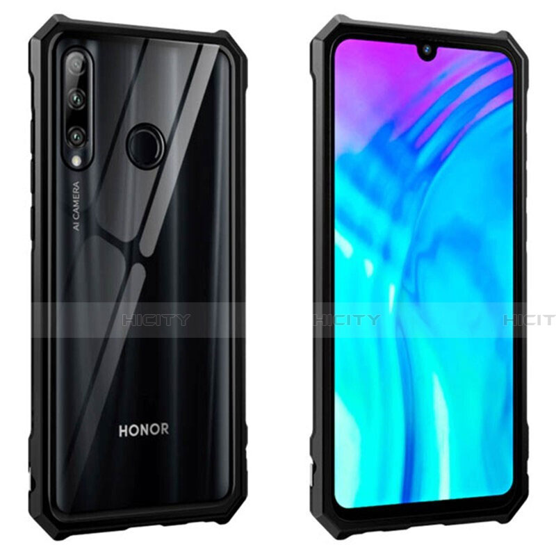 Funda Bumper Lujo Marco de Aluminio Espejo 360 Grados Carcasa T02 para Huawei Honor 20E Negro