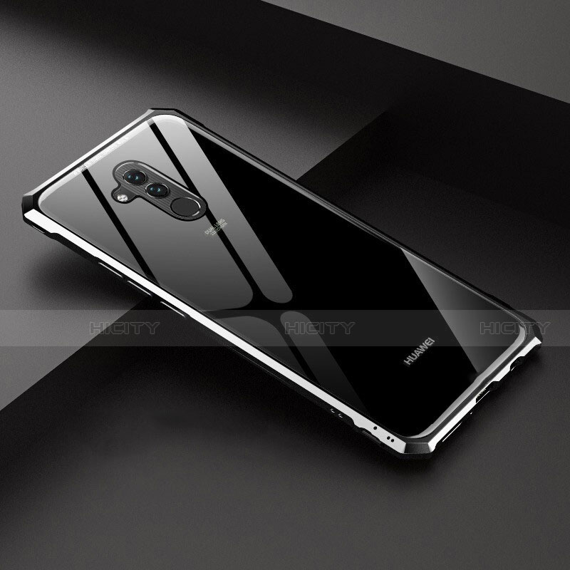 Funda Bumper Lujo Marco de Aluminio Espejo 360 Grados Carcasa T02 para Huawei Mate 20 Lite Negro