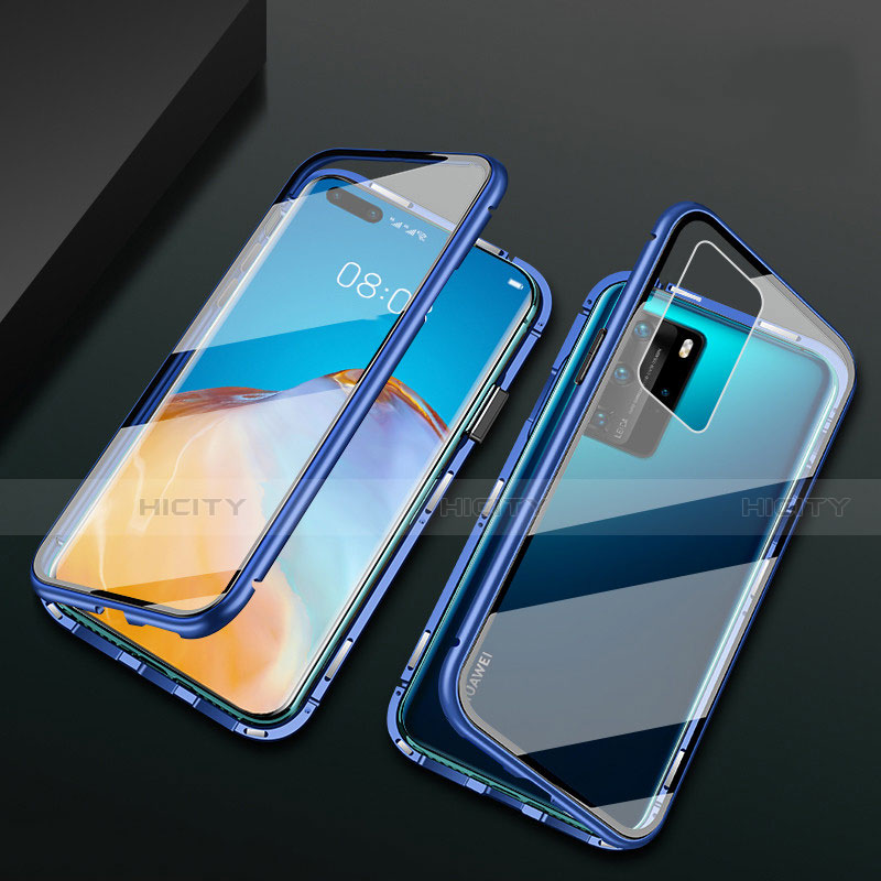 Funda Bumper Lujo Marco de Aluminio Espejo 360 Grados Carcasa T02 para Huawei P40 Pro