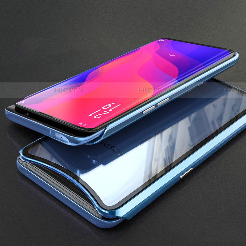 Funda Bumper Lujo Marco de Aluminio Espejo 360 Grados Carcasa T02 para Oppo Find X