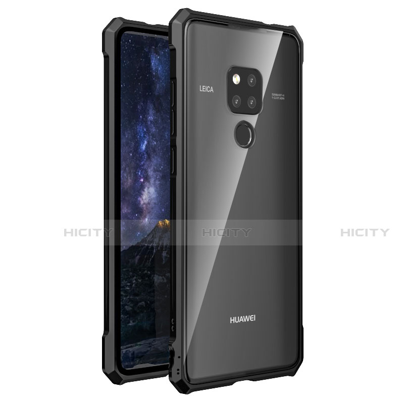 Funda Bumper Lujo Marco de Aluminio Espejo 360 Grados Carcasa T03 para Huawei Mate 20 X 5G Negro