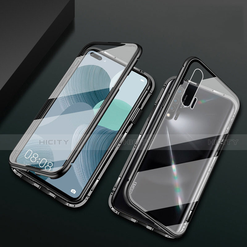 Funda Bumper Lujo Marco de Aluminio Espejo 360 Grados Carcasa T03 para Huawei Nova 6 5G Negro