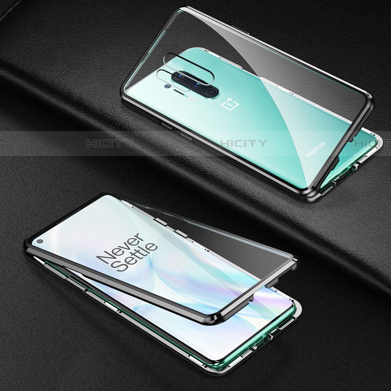 Funda Bumper Lujo Marco de Aluminio Espejo 360 Grados Carcasa T03 para OnePlus 8 Pro