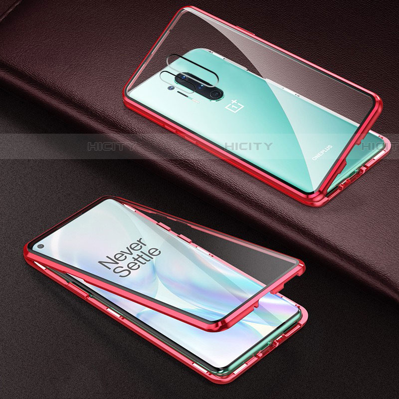 Funda Bumper Lujo Marco de Aluminio Espejo 360 Grados Carcasa T03 para OnePlus 8 Pro