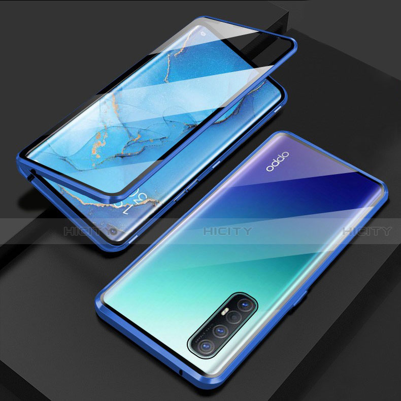 Funda Bumper Lujo Marco de Aluminio Espejo 360 Grados Carcasa T03 para Oppo Reno3 Pro