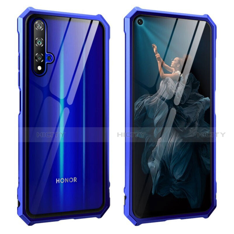 Funda Bumper Lujo Marco de Aluminio Espejo 360 Grados Carcasa T04 para Huawei Honor 20