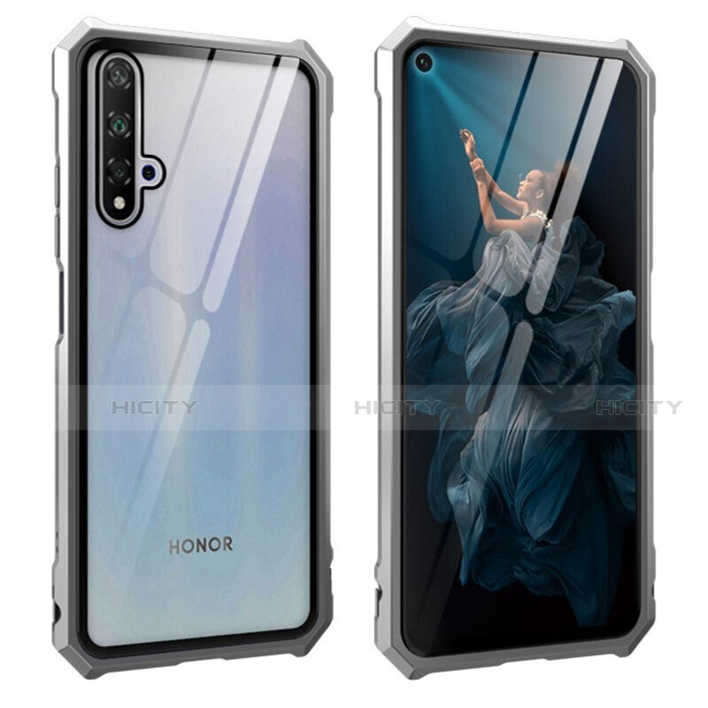 Funda Bumper Lujo Marco de Aluminio Espejo 360 Grados Carcasa T04 para Huawei Honor 20