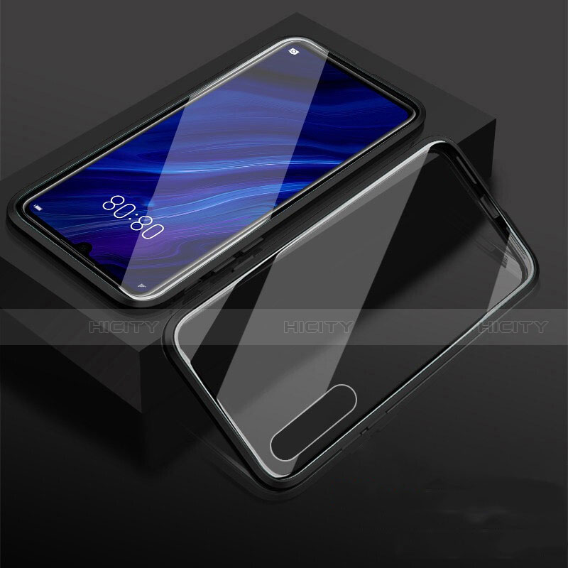 Funda Bumper Lujo Marco de Aluminio Espejo 360 Grados Carcasa T05 para Huawei P30 Negro