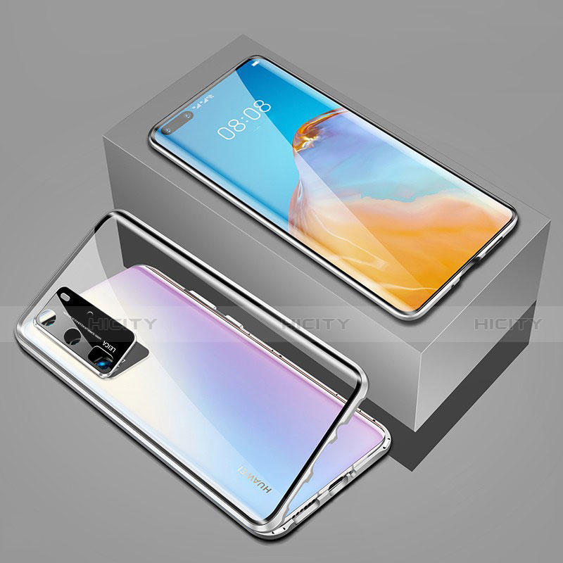 Funda Bumper Lujo Marco de Aluminio Espejo 360 Grados Carcasa T05 para Huawei P40 Pro