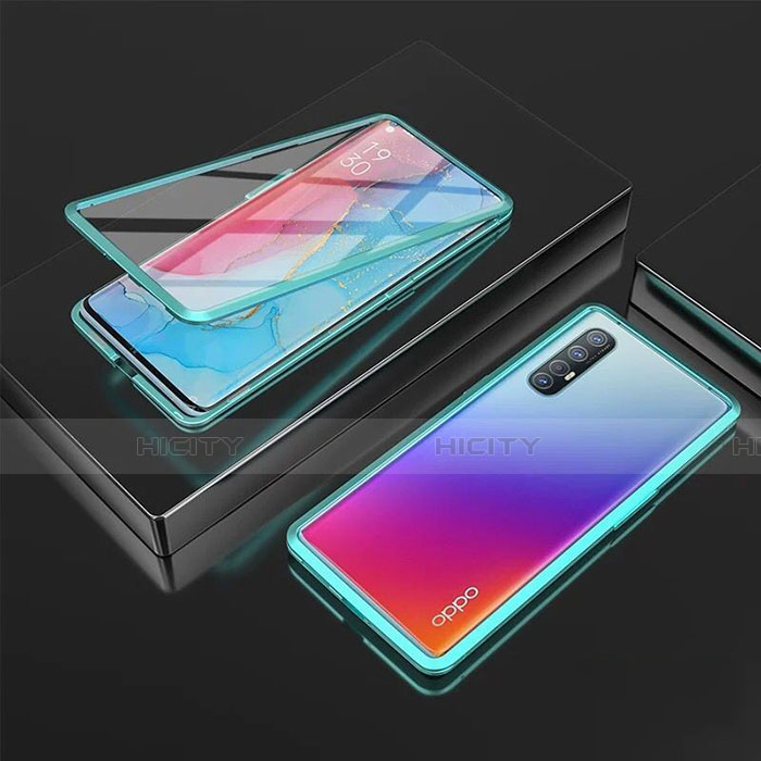 Funda Bumper Lujo Marco de Aluminio Espejo 360 Grados Carcasa T05 para Oppo Find X2 Neo