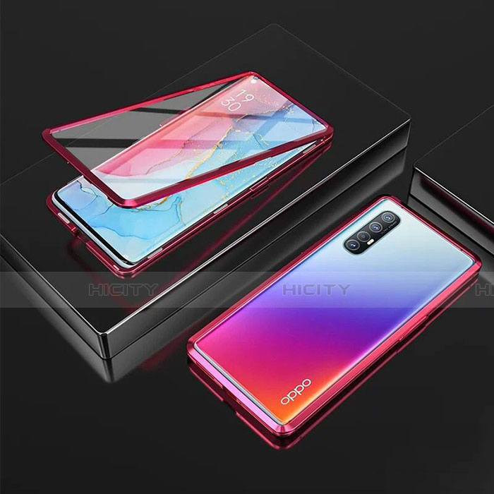 Funda Bumper Lujo Marco de Aluminio Espejo 360 Grados Carcasa T05 para Oppo Find X2 Neo