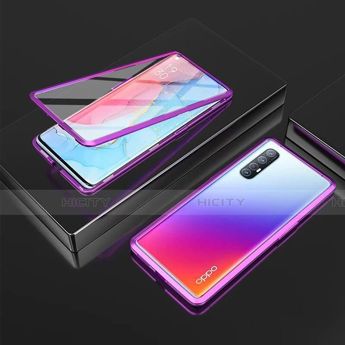 Funda Bumper Lujo Marco de Aluminio Espejo 360 Grados Carcasa T05 para Oppo Reno3 Pro