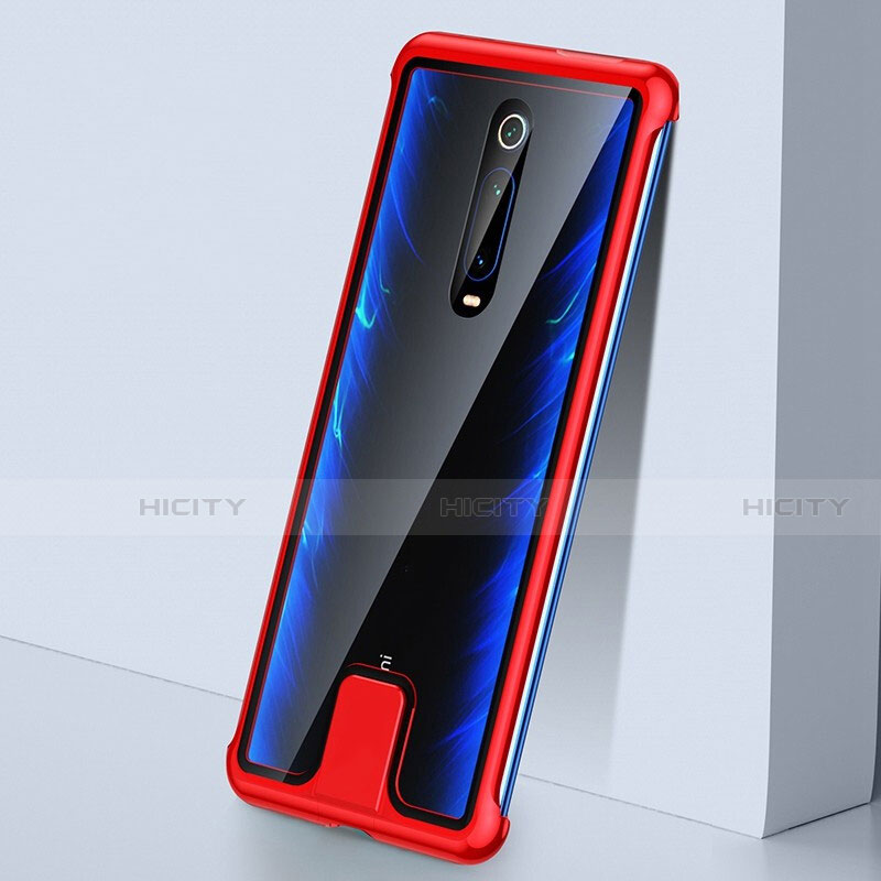 Funda Bumper Lujo Marco de Aluminio Espejo 360 Grados Carcasa T05 para Xiaomi Mi 9T Pro Rojo