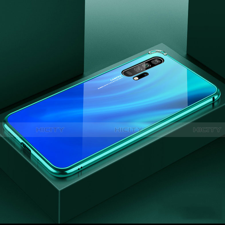 Funda Bumper Lujo Marco de Aluminio Espejo 360 Grados Carcasa T07 para Huawei Honor 20 Pro Verde