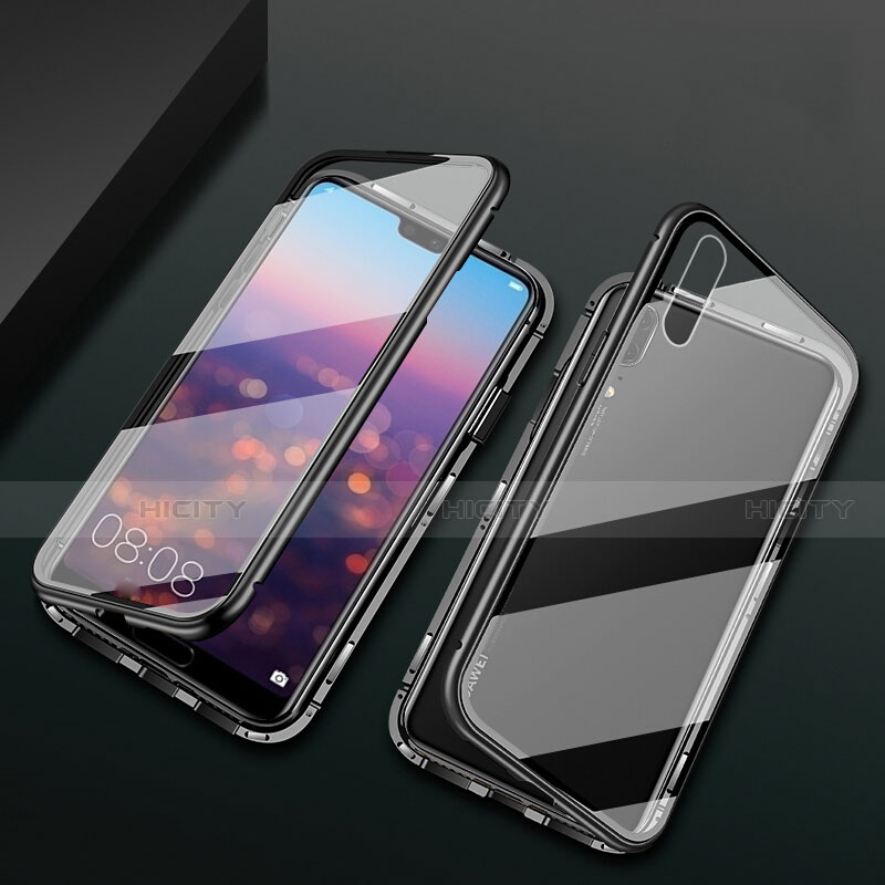 Funda Bumper Lujo Marco de Aluminio Espejo 360 Grados Carcasa T07 para Huawei P20