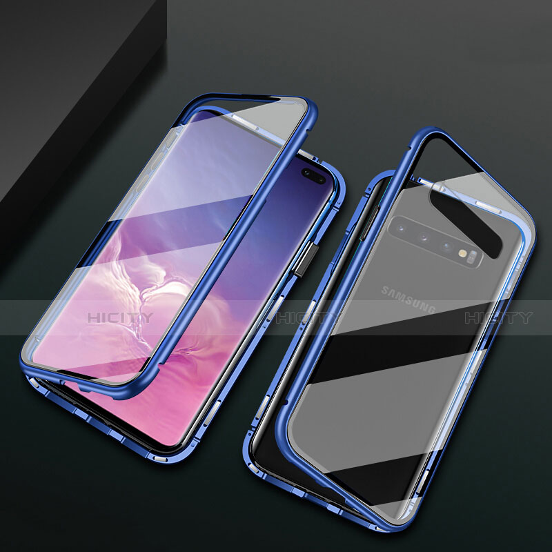 Funda Bumper Lujo Marco de Aluminio Espejo 360 Grados Carcasa T08 para Samsung Galaxy S10 Plus