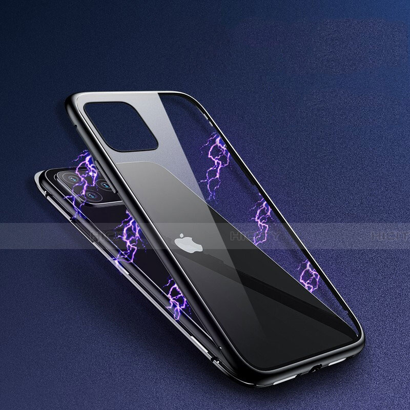 Funda Bumper Lujo Marco de Aluminio Espejo 360 Grados Carcasa T09 para Apple iPhone 11 Pro