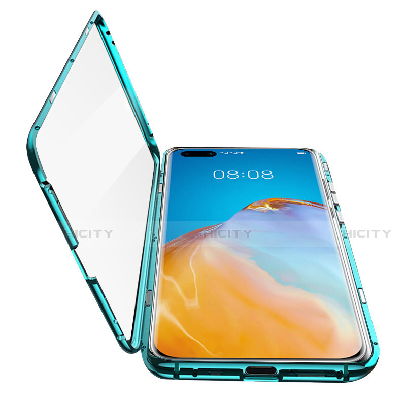 Funda Bumper Lujo Marco de Aluminio Espejo 360 Grados Carcasa T11 para Huawei P40 Pro