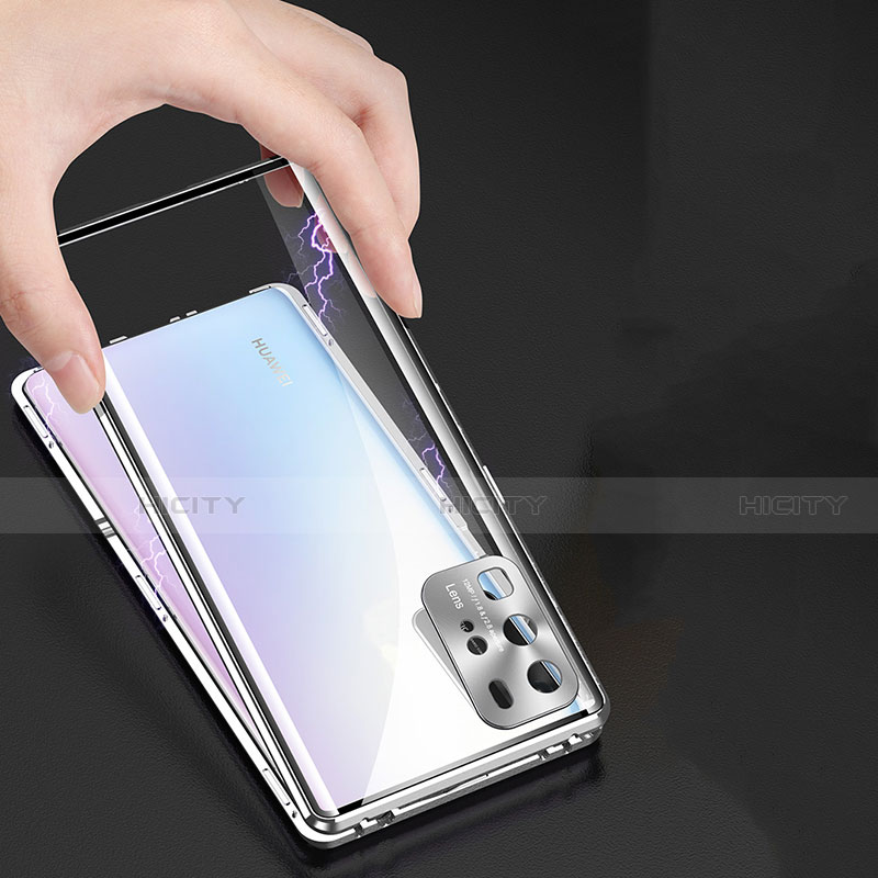 Funda Bumper Lujo Marco de Aluminio Espejo 360 Grados Carcasa T12 para Huawei P40 Pro