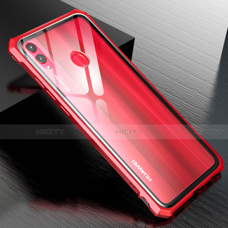 Funda Bumper Lujo Marco de Aluminio Espejo Carcasa M01 para Huawei Honor View 10 Lite Rojo