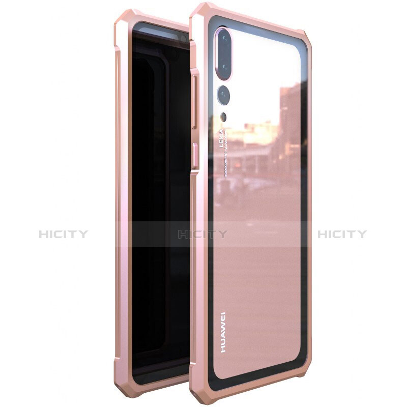 Funda Bumper Lujo Marco de Aluminio Espejo Carcasa M03 para Huawei P20 Pro