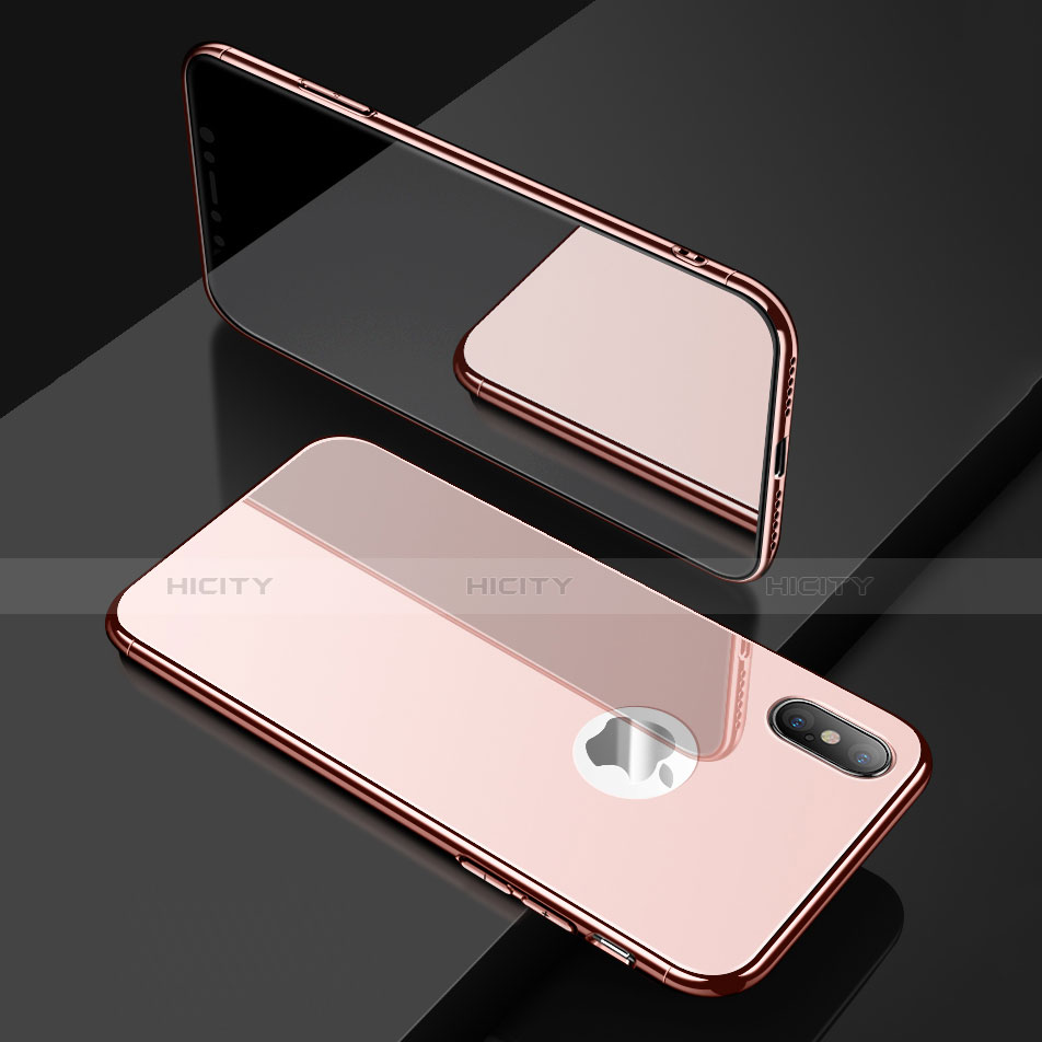 Funda Bumper Lujo Marco de Aluminio Espejo Carcasa para Apple iPhone X