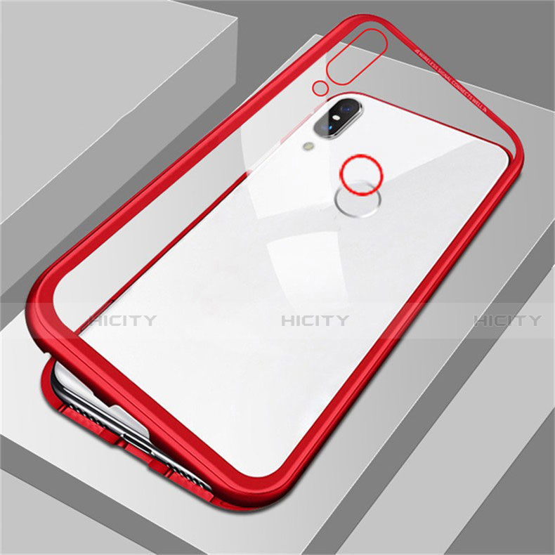 Funda Bumper Lujo Marco de Aluminio Espejo Carcasa para Huawei Honor V10 Lite Rojo