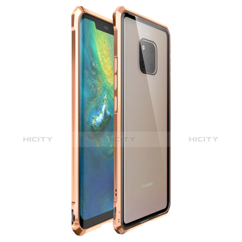 Funda Bumper Lujo Marco de Aluminio Espejo Carcasa para Huawei Mate 20 Pro Oro