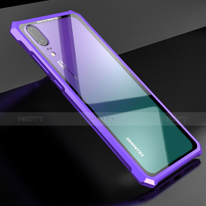 Funda Bumper Lujo Marco de Aluminio Espejo Carcasa para Huawei P20