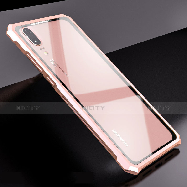 Funda Bumper Lujo Marco de Aluminio Espejo Carcasa para Huawei P20