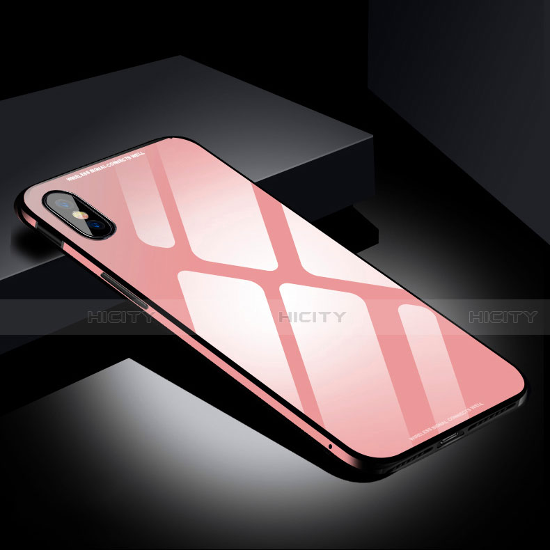 Funda Bumper Lujo Marco de Aluminio Espejo Carcasa S01 para Apple iPhone Xs