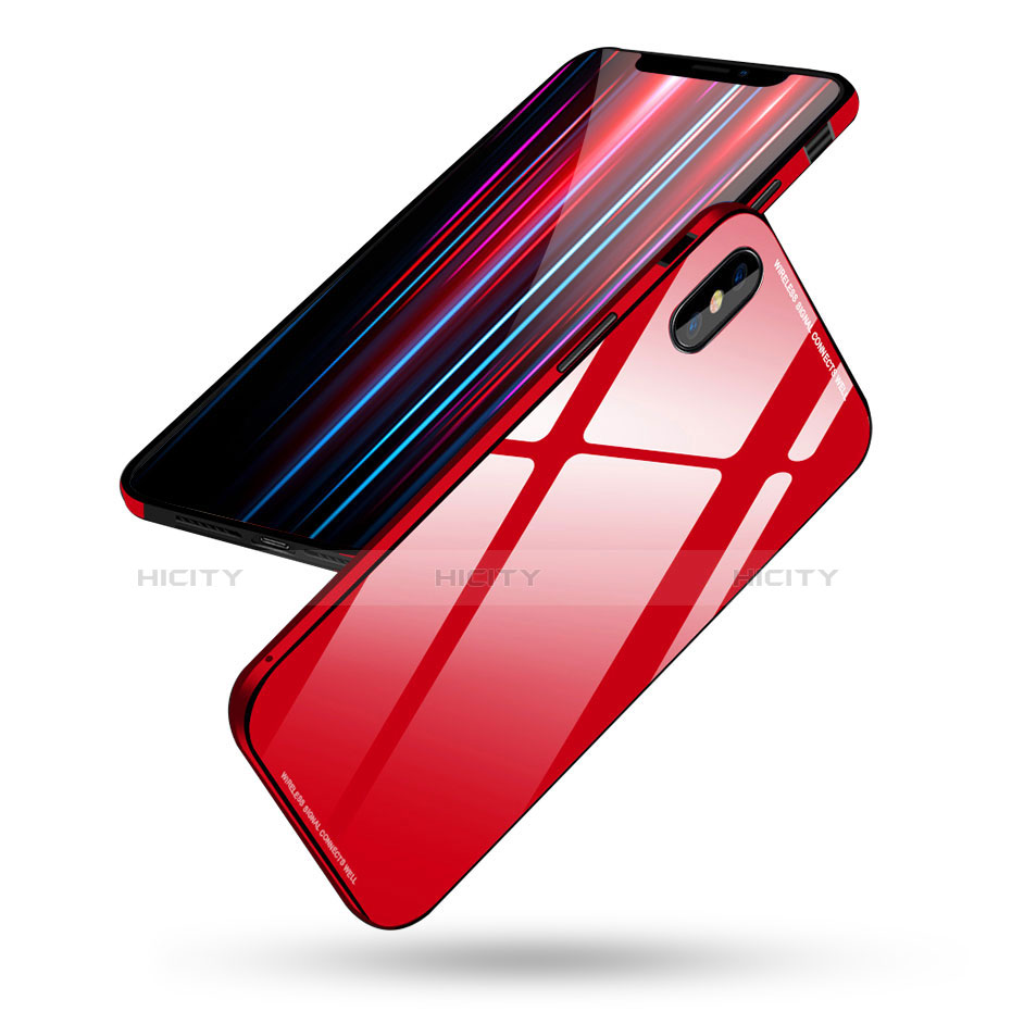 Funda Bumper Lujo Marco de Aluminio Espejo Carcasa S01 para Apple iPhone Xs