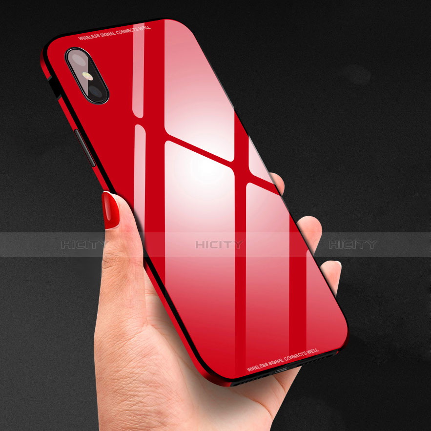 Funda Bumper Lujo Marco de Aluminio Espejo Carcasa S01 para Apple iPhone Xs