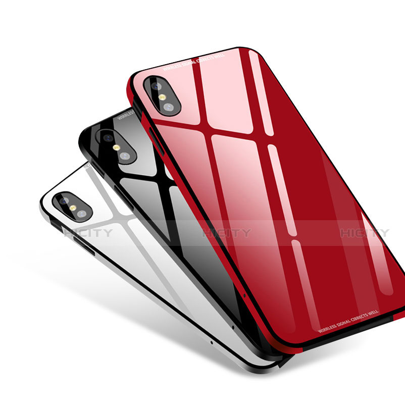 Funda Bumper Lujo Marco de Aluminio Espejo Carcasa S01 para Apple iPhone Xs Max