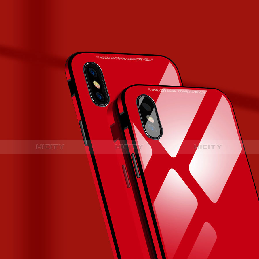 Funda Bumper Lujo Marco de Aluminio Espejo Carcasa S01 para Apple iPhone Xs Max