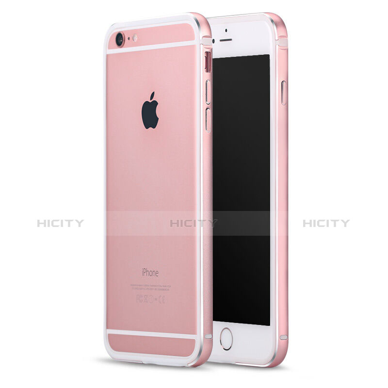 Funda Bumper Lujo Marco de Aluminio para Apple iPhone 6 Oro Rosa