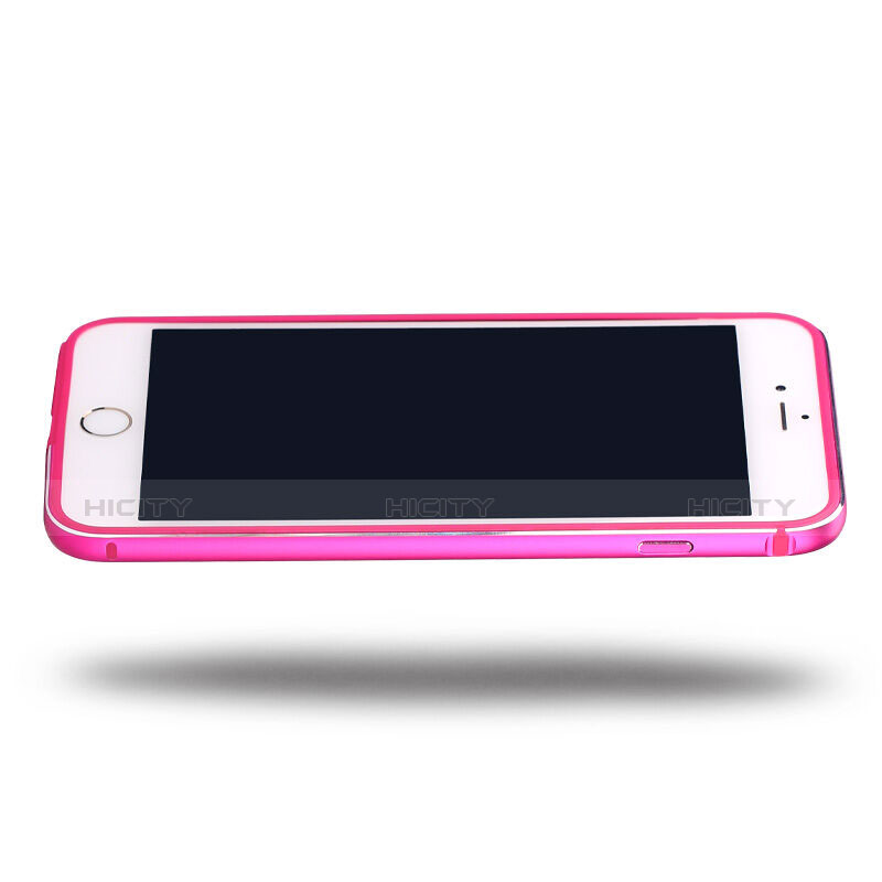 Funda Bumper Lujo Marco de Aluminio para Apple iPhone 6 Plus Rosa Roja