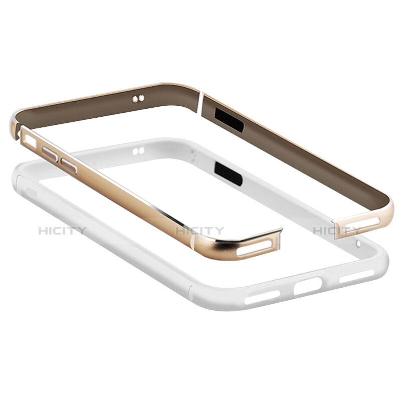 Funda Bumper Lujo Marco de Aluminio para Apple iPhone 8 Oro