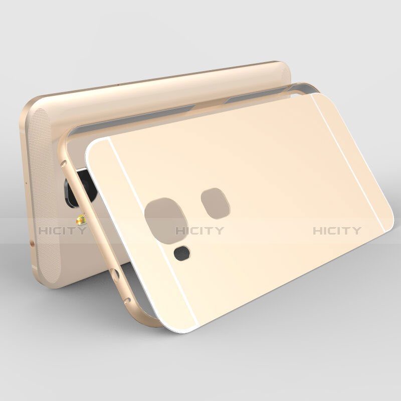 Funda Bumper Lujo Marco de Aluminio para Huawei G7 Plus Oro