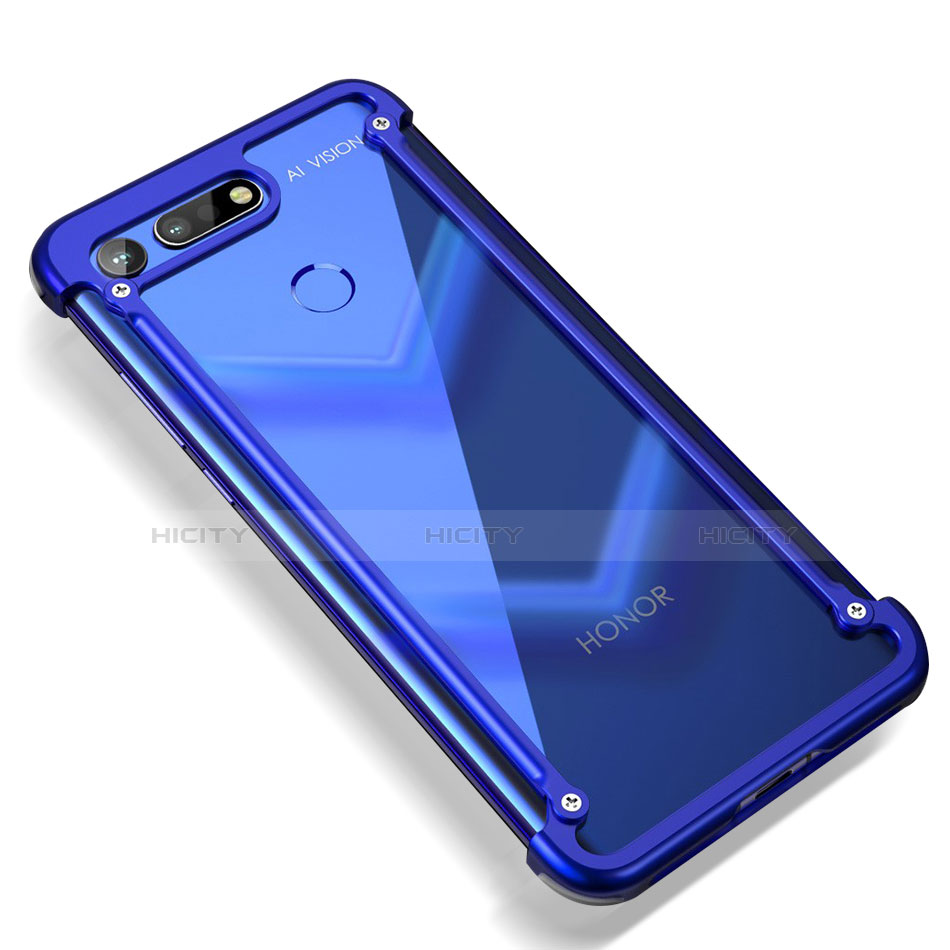 Funda Bumper Lujo Marco de Aluminio para Huawei Honor View 20 Azul