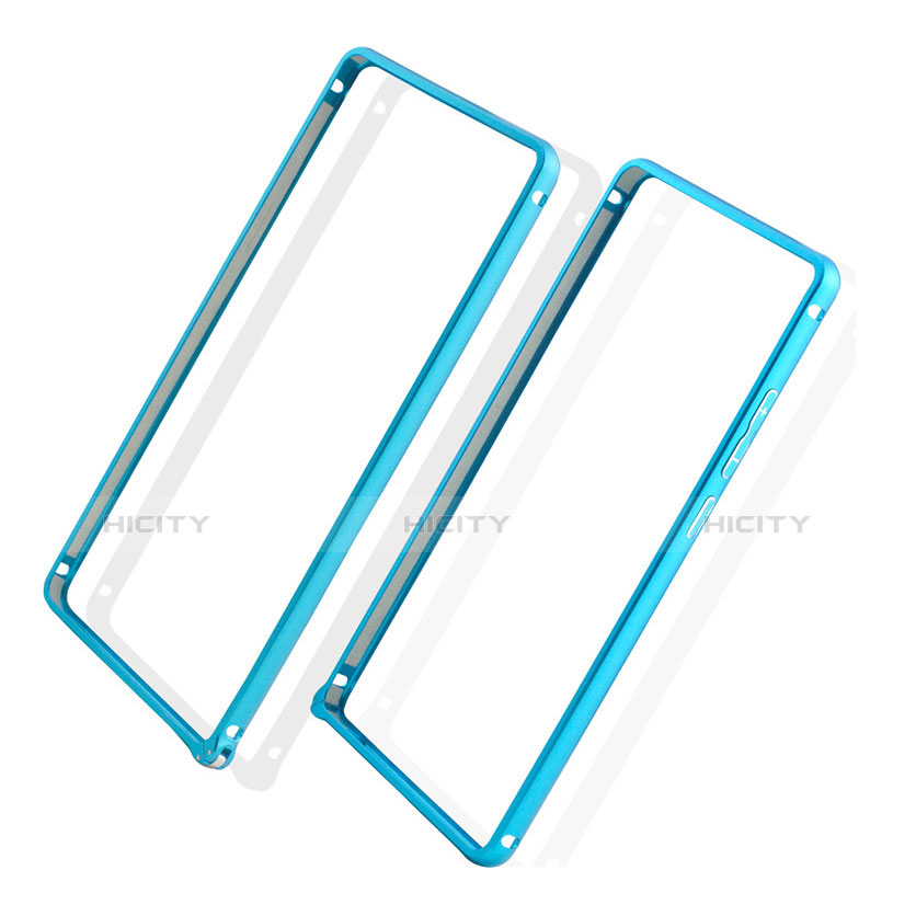 Funda Bumper Lujo Marco de Aluminio para Huawei P9 Plus Azul Cielo