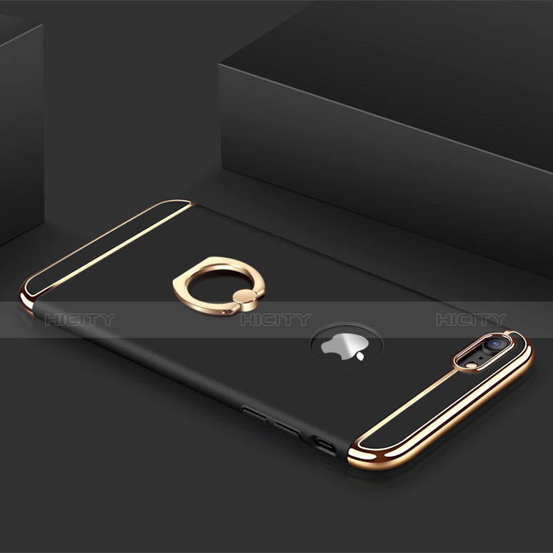 Funda Bumper Lujo Marco de Metal y Plastico Carcasa con Anillo de dedo Soporte A01 para Apple iPhone 7