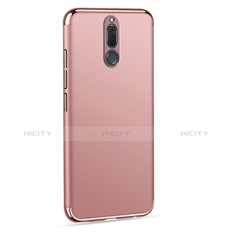 Funda Bumper Lujo Marco de Metal y Plastico Carcasa con Anillo de dedo Soporte A01 para Huawei Mate 10 Lite