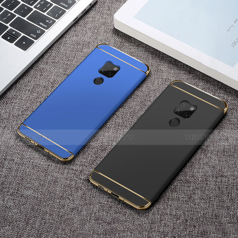 Funda Bumper Lujo Marco de Metal y Plastico Carcasa con Anillo de dedo Soporte A01 para Huawei Mate 20