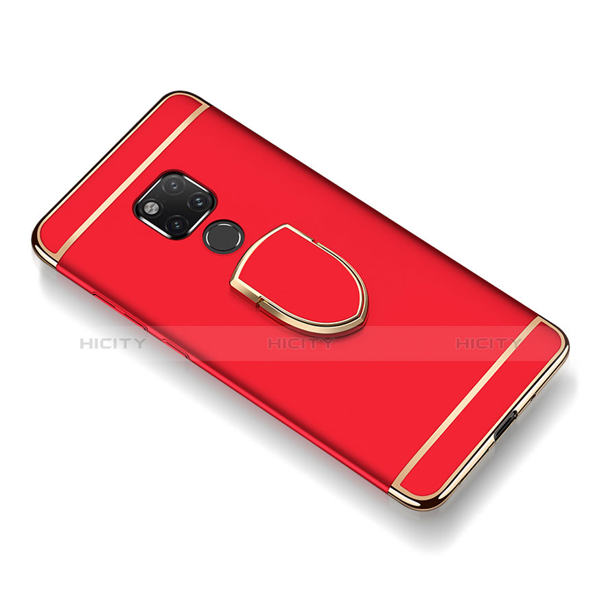 Funda Bumper Lujo Marco de Metal y Plastico Carcasa con Anillo de dedo Soporte A01 para Huawei Mate 20 X