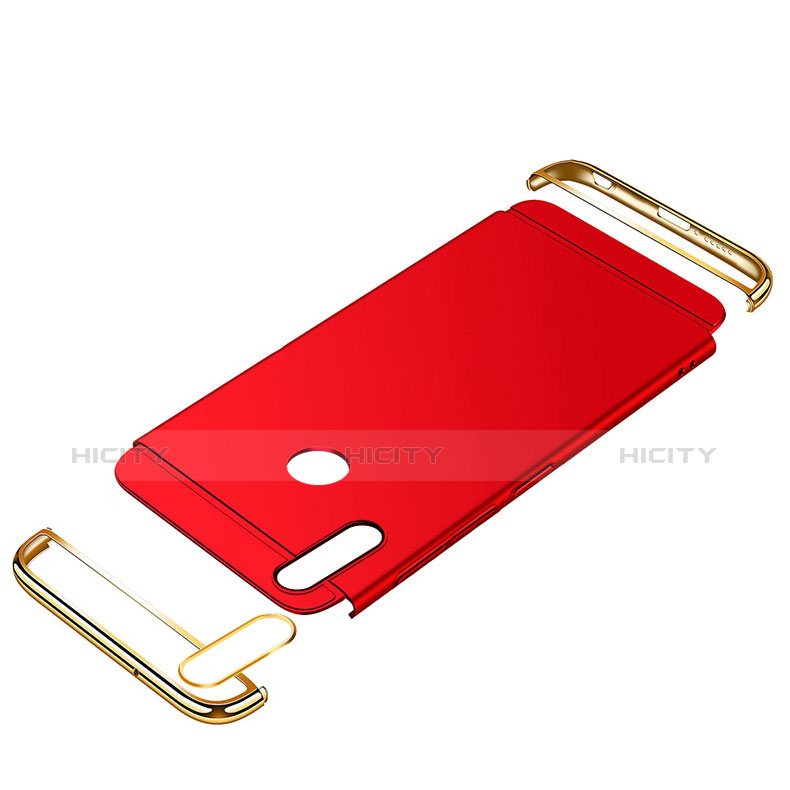 Funda Bumper Lujo Marco de Metal y Plastico Carcasa con Anillo de dedo Soporte A01 para Huawei Nova 3i